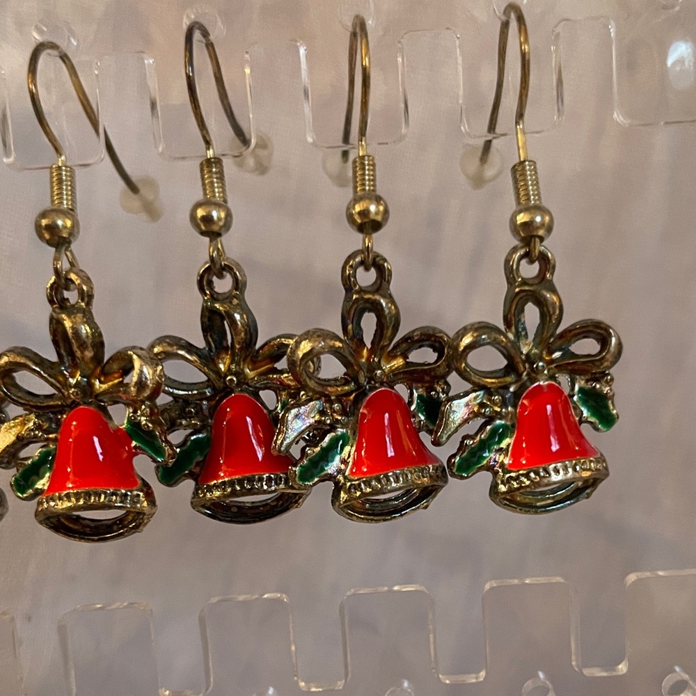 Festive Red Bell Earrings
